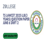 TS LAWCET 2025 LLB 3 Years Question Paper Shift 2 with Solution PDF